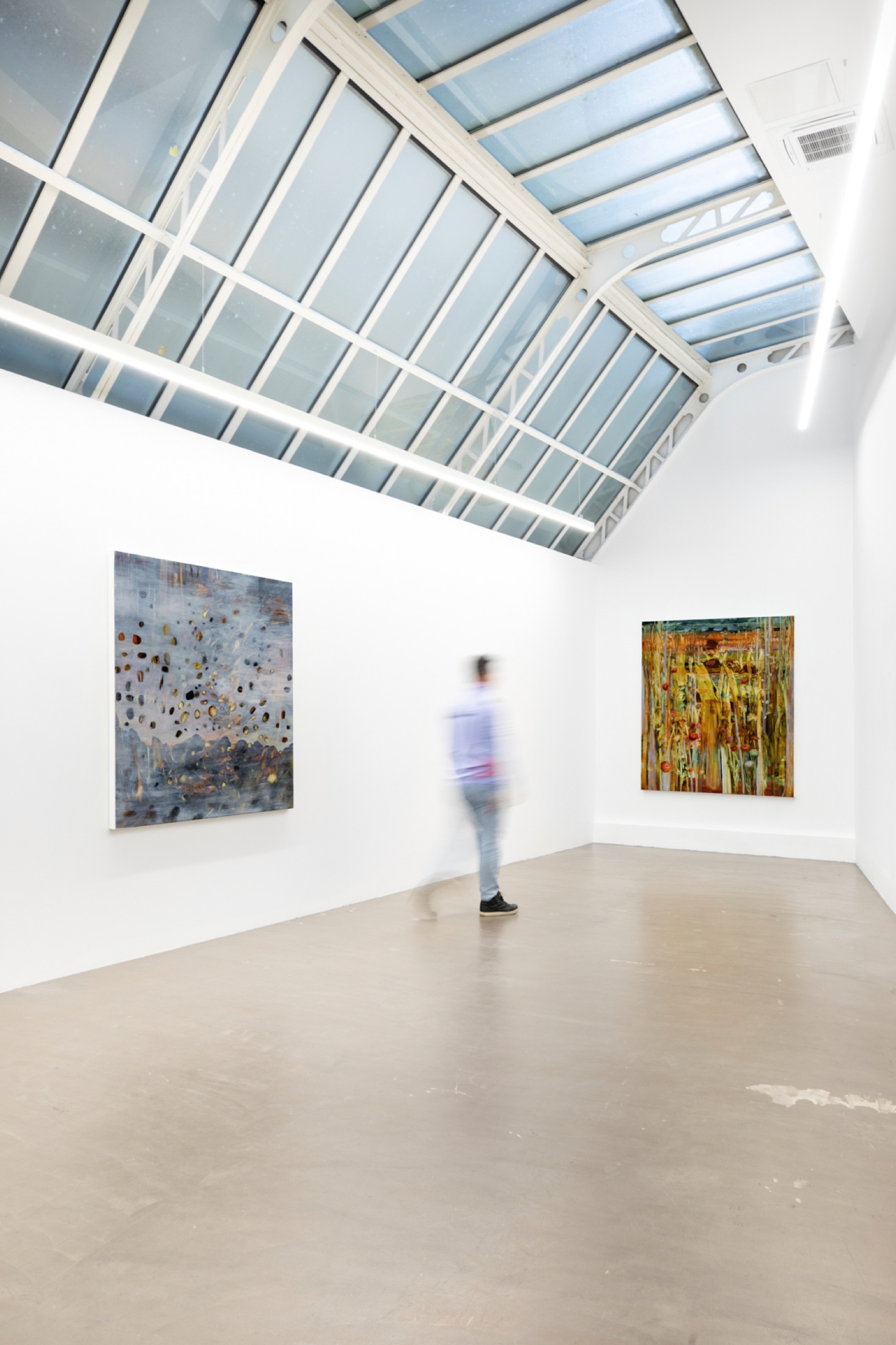 Installation view of Light, Water, Place, Bremond Capela, Paris, France, 2024